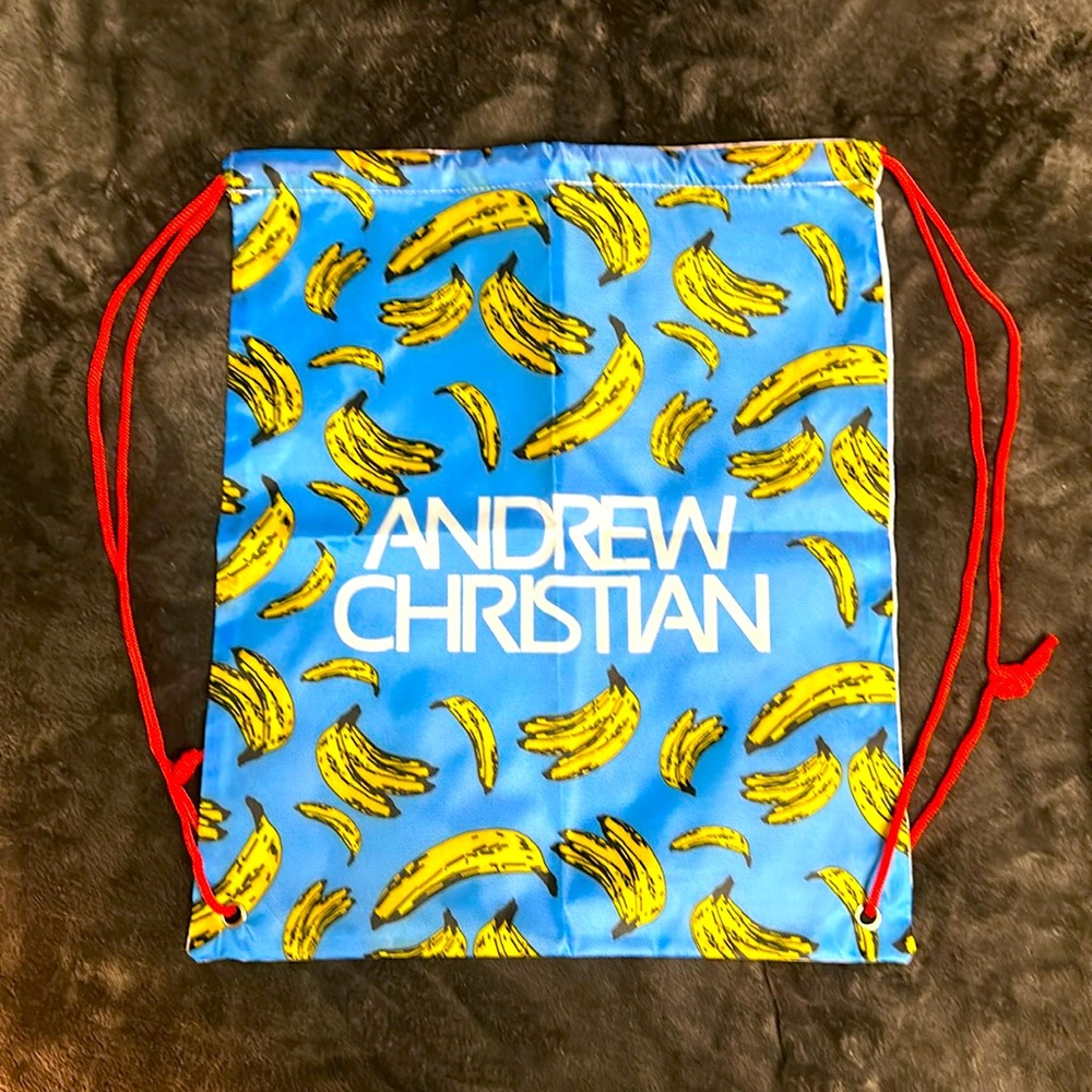 Andrew Christian Drawstring Bag - Banana Pattern